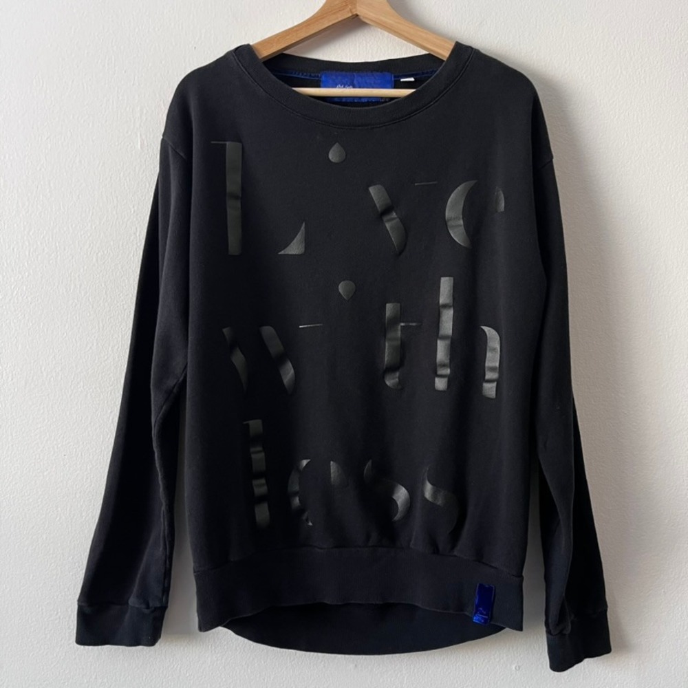 North Sails‎ Monochromatic Print Live With Less Black Sweatshirt size medium